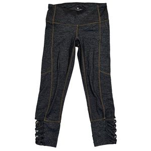 Athleta mind over matter leggings grey with contrast stitch size XXS